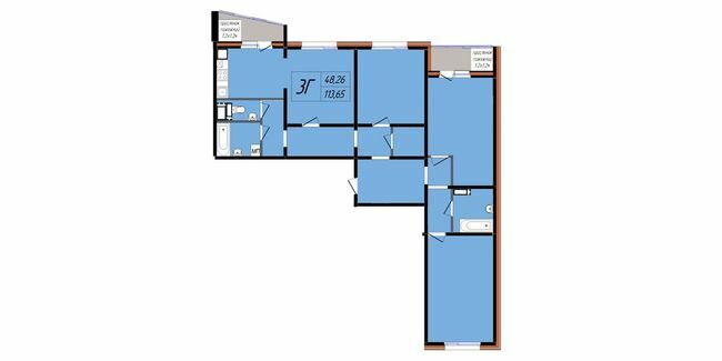 3-комнатная 113.65 м² в ЖК Затишний от 14 500 грн/м², Полтава