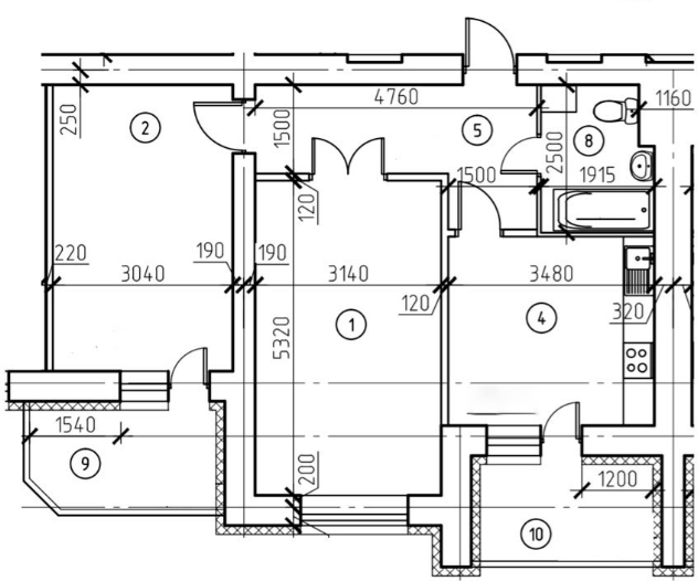 2-кімнатна 64.3 м² в ЖК Еспланада від 14 300 грн/м², Суми