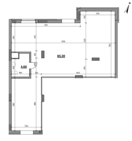 Торговельне приміщення 82.82 м² в ЖК Америка від 21 600 грн/м², Львів