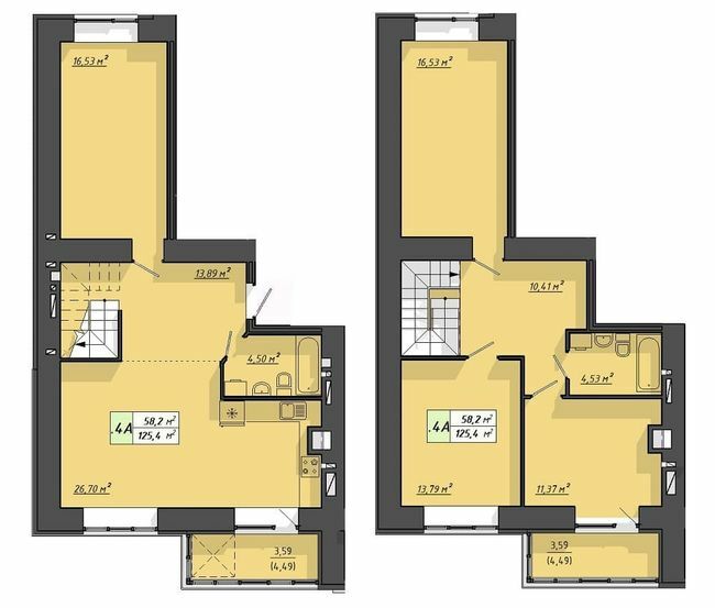 Дворівнева 125.4 м² в ЖК Львівський від 17 000 грн/м², Тернопіль