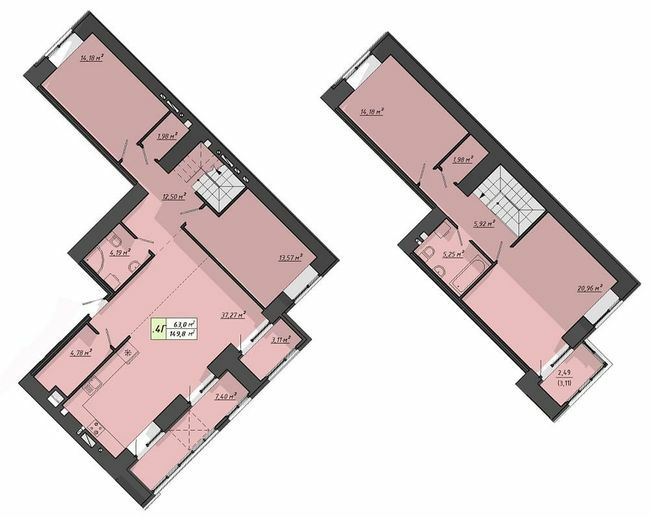 Двухуровневая 149.8 м² в ЖК Львовский от 17 000 грн/м², Тернополь