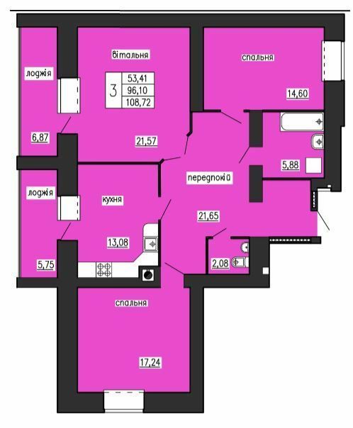 3-комнатная 108.72 м² в ЖК на ул. Лучаковского-Троллейбусная от 16 500 грн/м², Тернополь