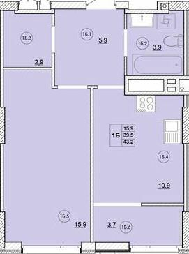 1-комнатная 43.2 м² в ЖК Масаны Сити от 17 200 грн/м², Чернигов