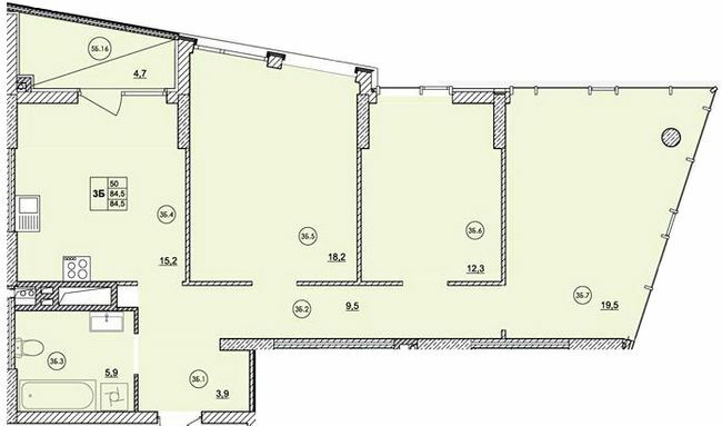 3-кімнатна 84.5 м² в ЖК Масани Сіті від 17 200 грн/м², Чернігів