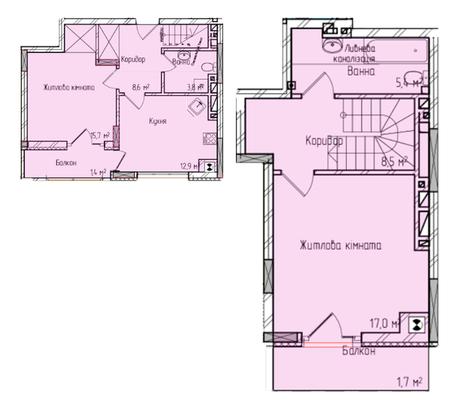 Двухуровневая 75 м² в ЖК Престижный от 24 050 грн/м², Черновцы