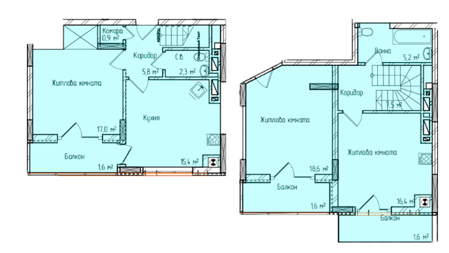 Двухуровневая 75 м² в ЖК Престижный от 21 350 грн/м², Черновцы