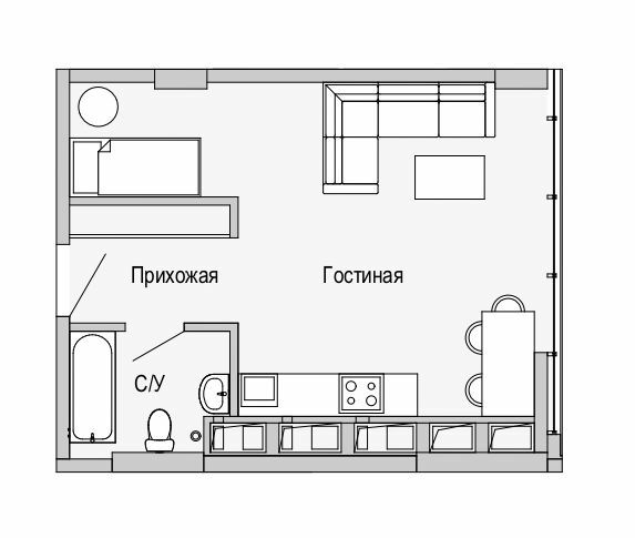 1-комнатная 38.92 м² в Апарт-комплекс Port City от 36 200 грн/м², Днепр