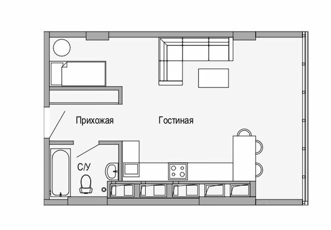 1-комнатная 47.77 м² в Апарт-комплекс Port City от 36 200 грн/м², Днепр