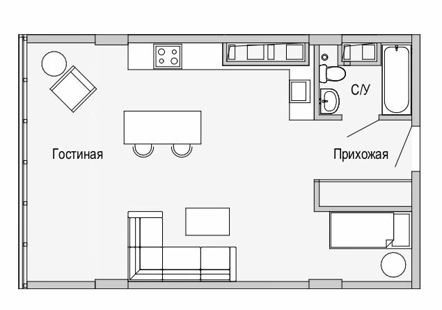 1-комнатная 51.43 м² в Апарт-комплекс Port City от 36 200 грн/м², Днепр