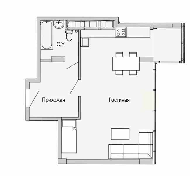 1-кімнатна 52.96 м² в Апарт-комплекс Port City від 36 200 грн/м², Дніпро