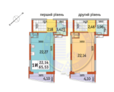 Дворівнева 65.53 м² в ЖК Райдужний від 23 053 грн/м², Київ