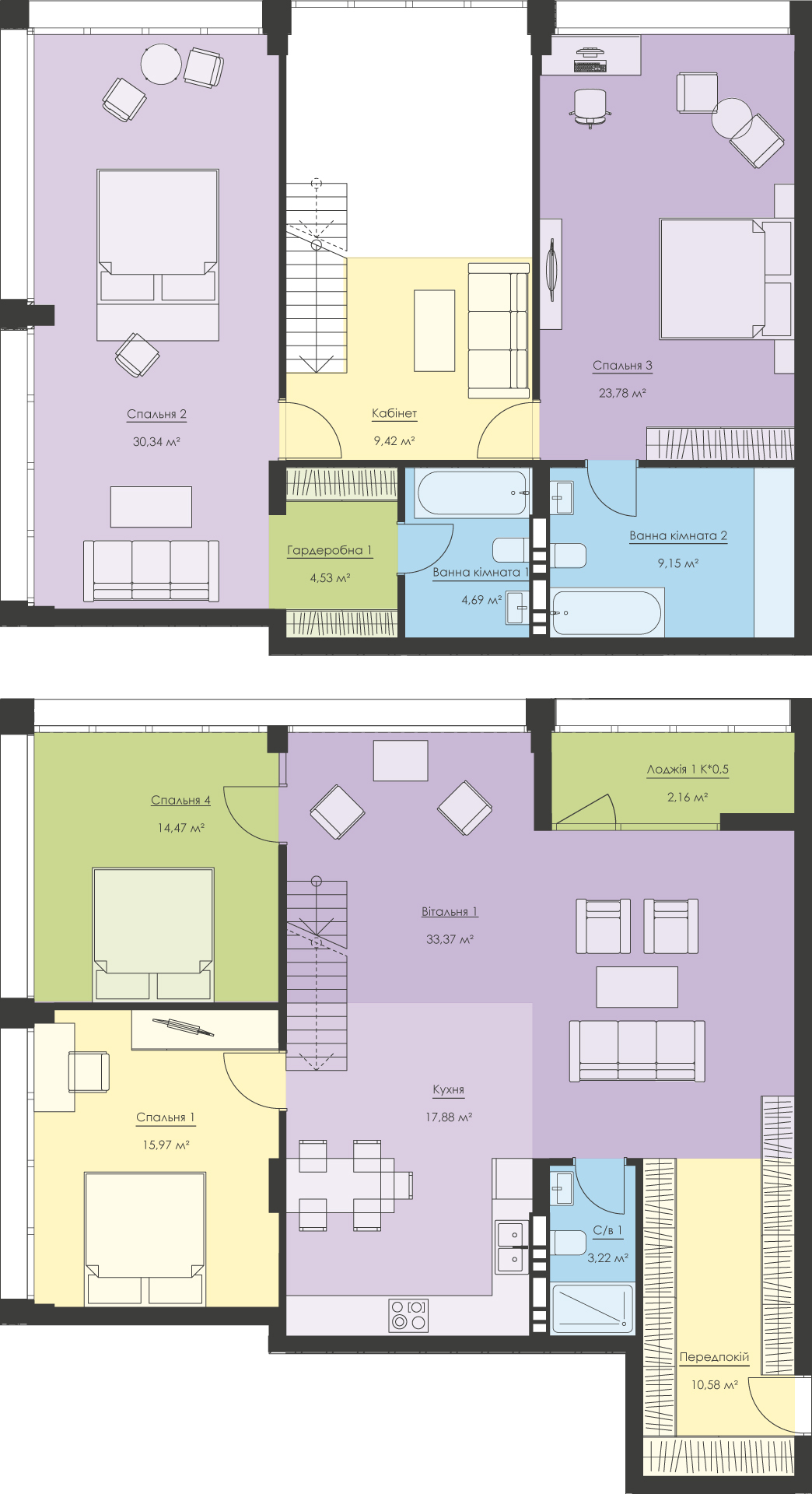 Двухуровневая 179.56 м² в ЖК Новый Подол от 72 435 грн/м², Киев