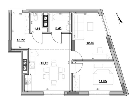 2-комнатная 55.2 м² в ЖК Вилла Погулянка от 49 150 грн/м², Львов