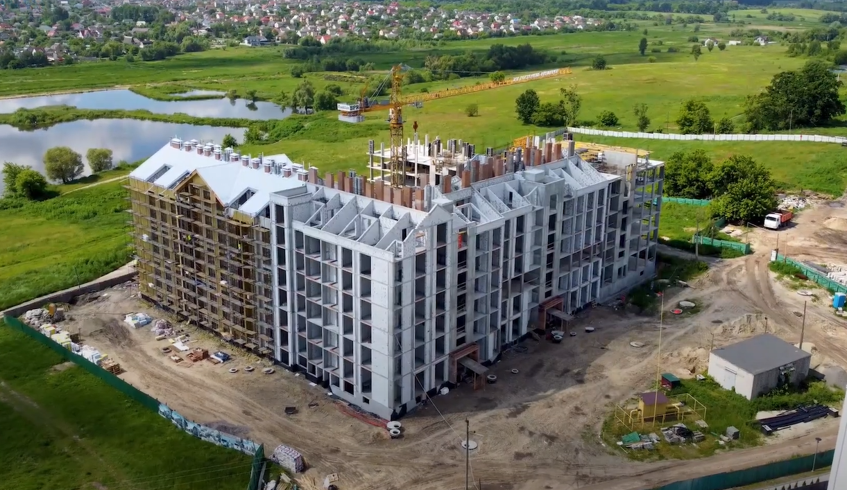 Ход строительства ЖК Гостомель Residence, июль, 2021 год