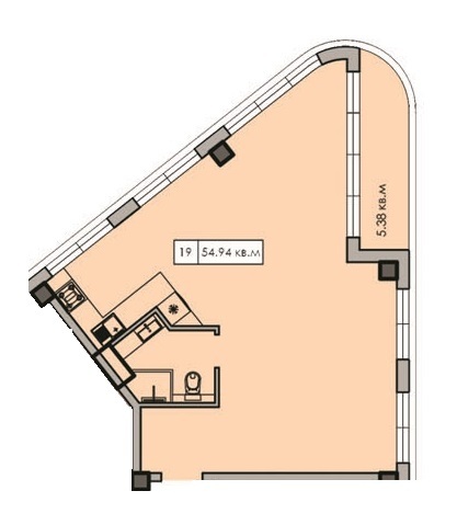 1-комнатная 54.94 м² в ЖК CRYSTAL LUX от 18 650 грн/м², пос. Лески