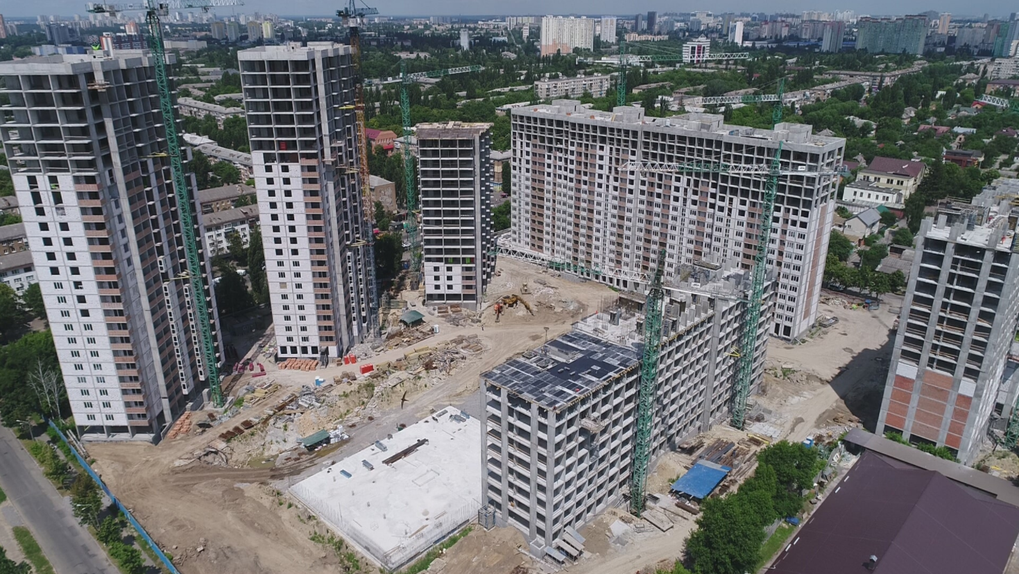 Ход строительства ЖК Отрада, июль, 2021 год