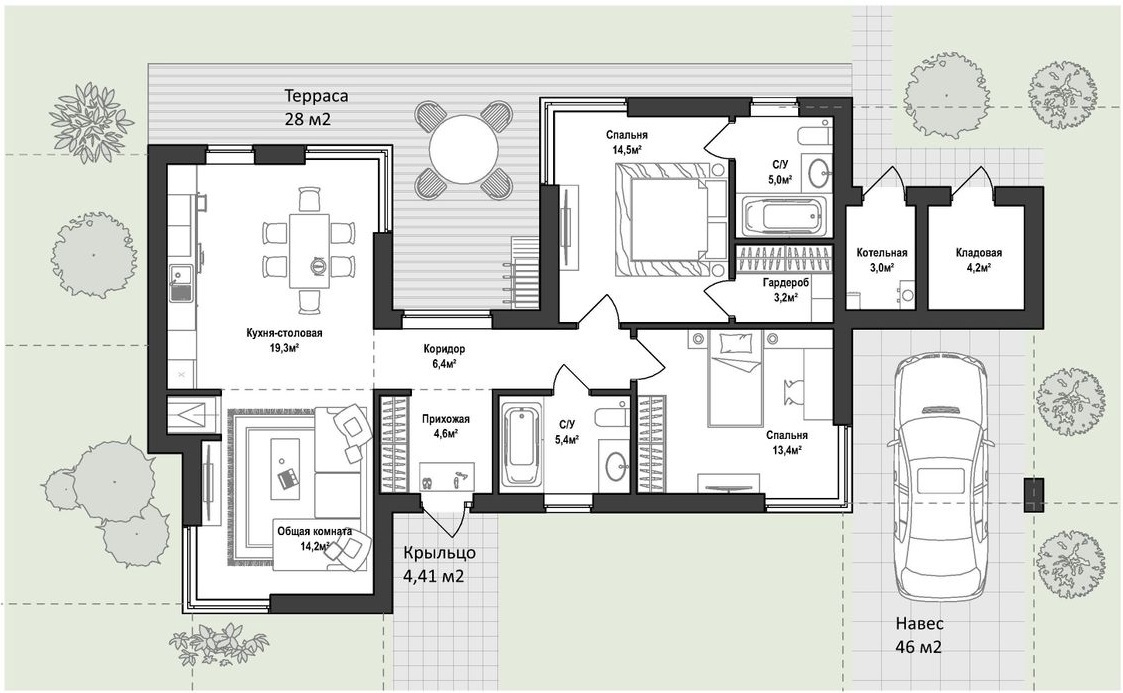 Коттедж 111.5 м² в КП 9 ЭЛЕМЕНТОВ от 81 076 грн/м², с. Лесники