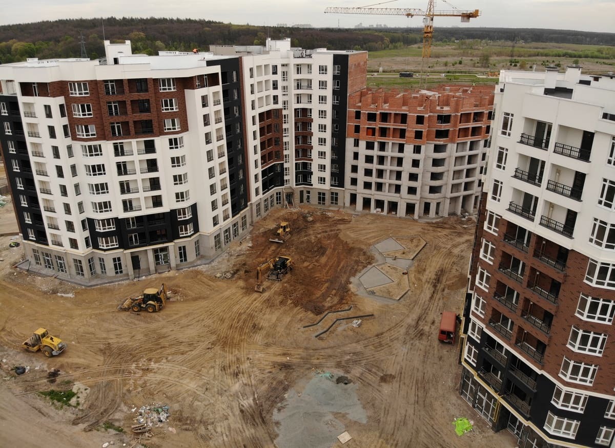 Ход строительства ЖК Синергия Сити (Kvartal Group), май, 2021 год