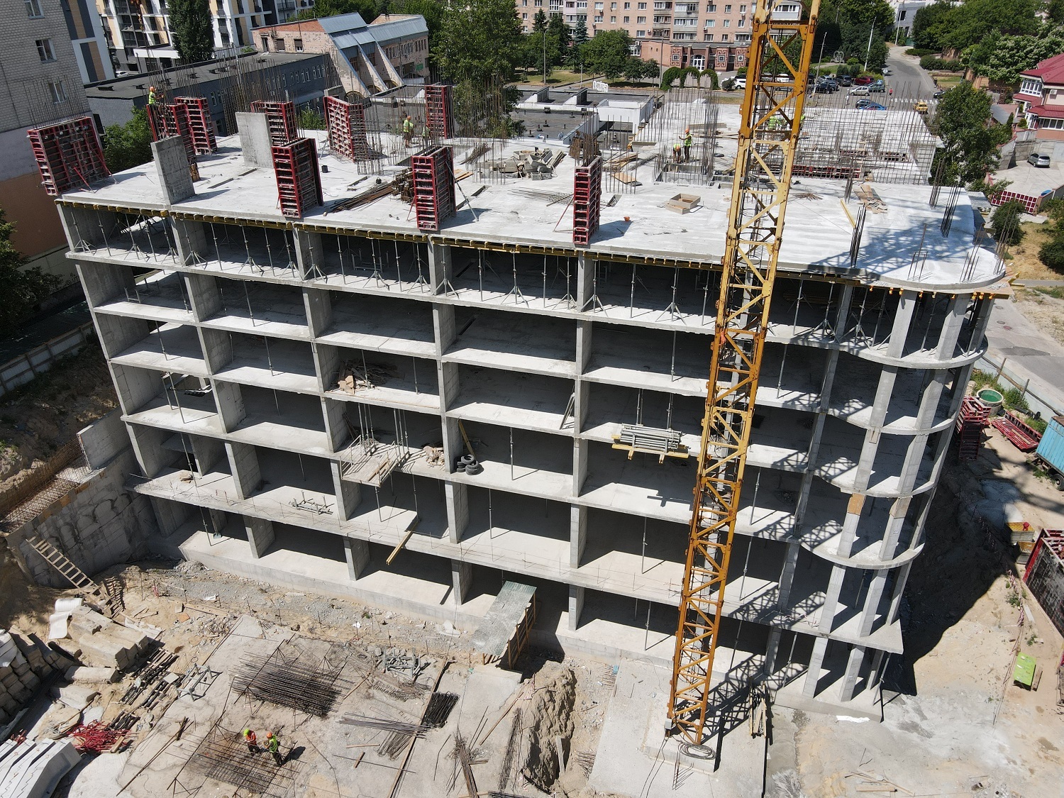 Ход строительства ЖК Вышгород Плаза, июнь, 2021 год