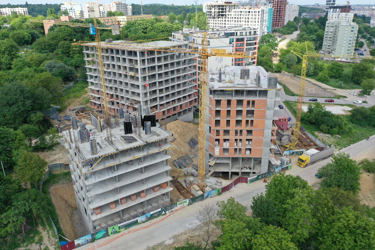 Ход строительства ЖК ARTHOUSE park, июнь, 2021 год
