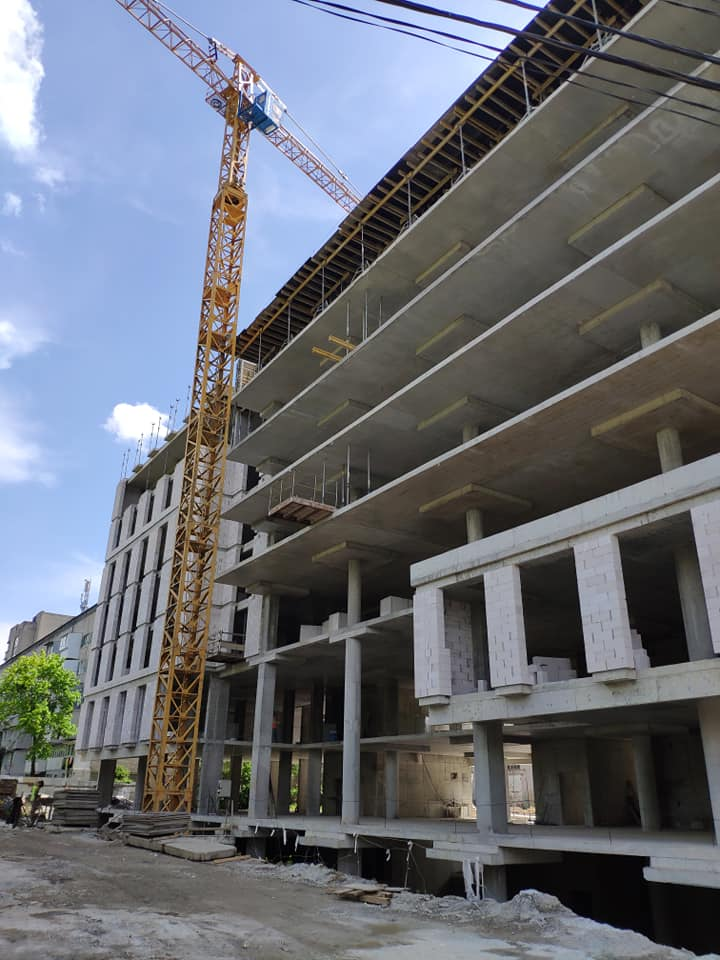 Ход строительства Апарт-комплекс Kristal Plaza, май, 2021 год