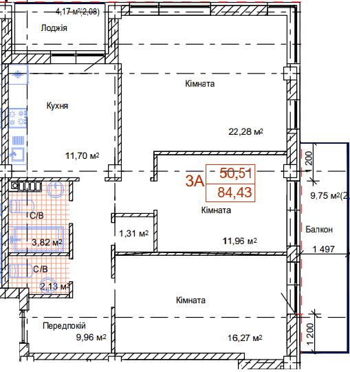 3-комнатная 84.43 м² в ЖК Art House от 59 600 грн/м², Одесса