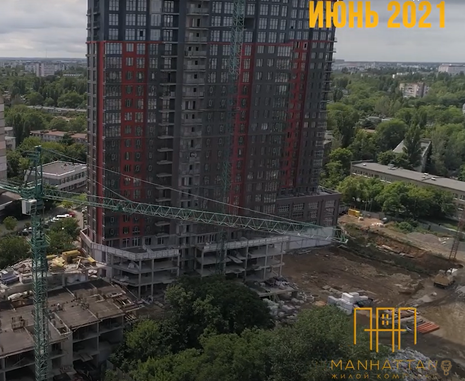 Ход строительства ЖК Manhattan, июнь, 2021 год