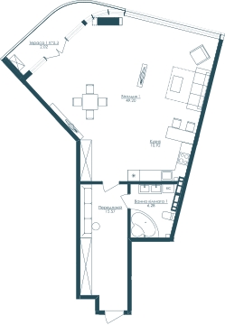 1-кімнатна 83.99 м² в ЖК KANDINSKY Odessa Residence від 51 421 грн/м², Одеса