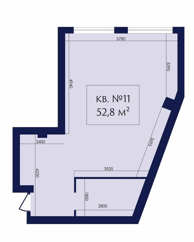 Свободная планировка 52.8 м² в ЖК MAGНИТ. Дом на Фонтане от застройщика, Одесса
