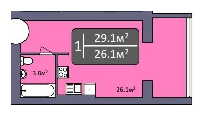 Студия 29.1 м² в ЖК Северная Мечта от 16 400 грн/м², Николаев