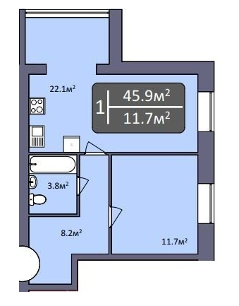 1-кімнатна 45.9 м² в ЖК Північна Мрія від 16 400 грн/м², Миколаїв