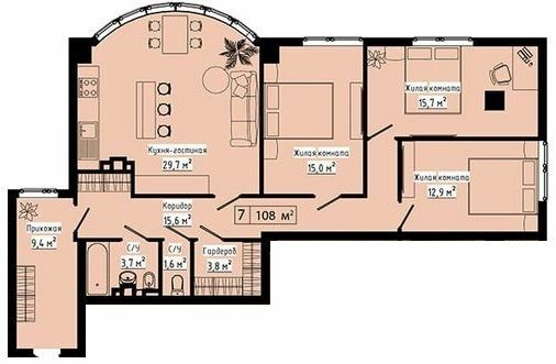 1-комнатная 108 м² в ЖК Курортный от 25 400 грн/м², Одесса