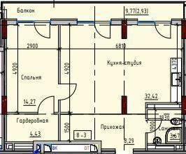 2-комнатная 66.01 м² в ЖК Пространство на Донского от 25 550 грн/м², Одесса