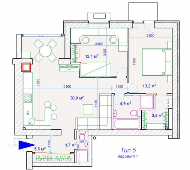 2-кімнатна 70 м² в ЖК Forest Hill від забудовника, Дніпро