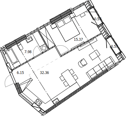 1-кімнатна 63 м² в ЖК BEREG Residence від 38 650 грн/м², Київ