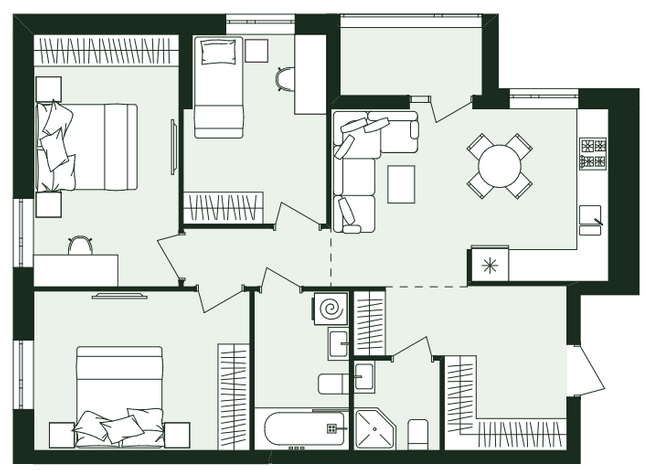 3-комнатная 75.29 м² в ЖК Avalon Zelena Street от 29 500 грн/м², Львов