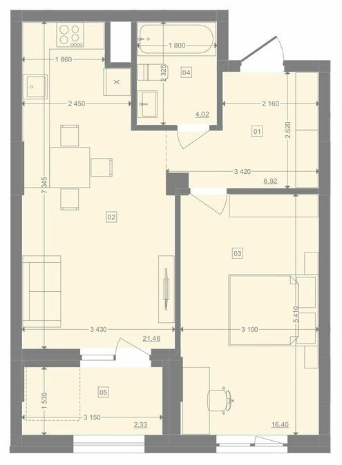 1-кімнатна 51.13 м² в ЖК Pictorial від 27 250 грн/м², Львів