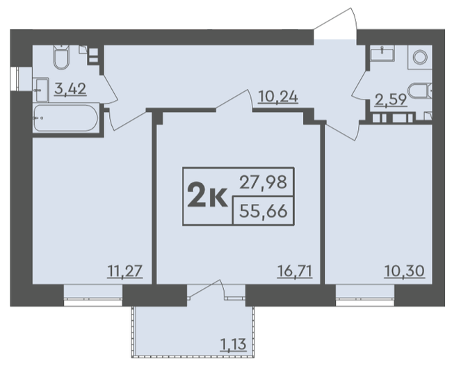 2-кімнатна 55.66 м² в ЖК Scandia від 18 000 грн/м², м. Бровари