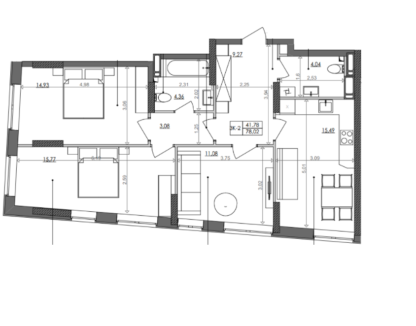 3-кімнатна 86 м² в ЖК Svitlo Park від 32 853 грн/м², Київ