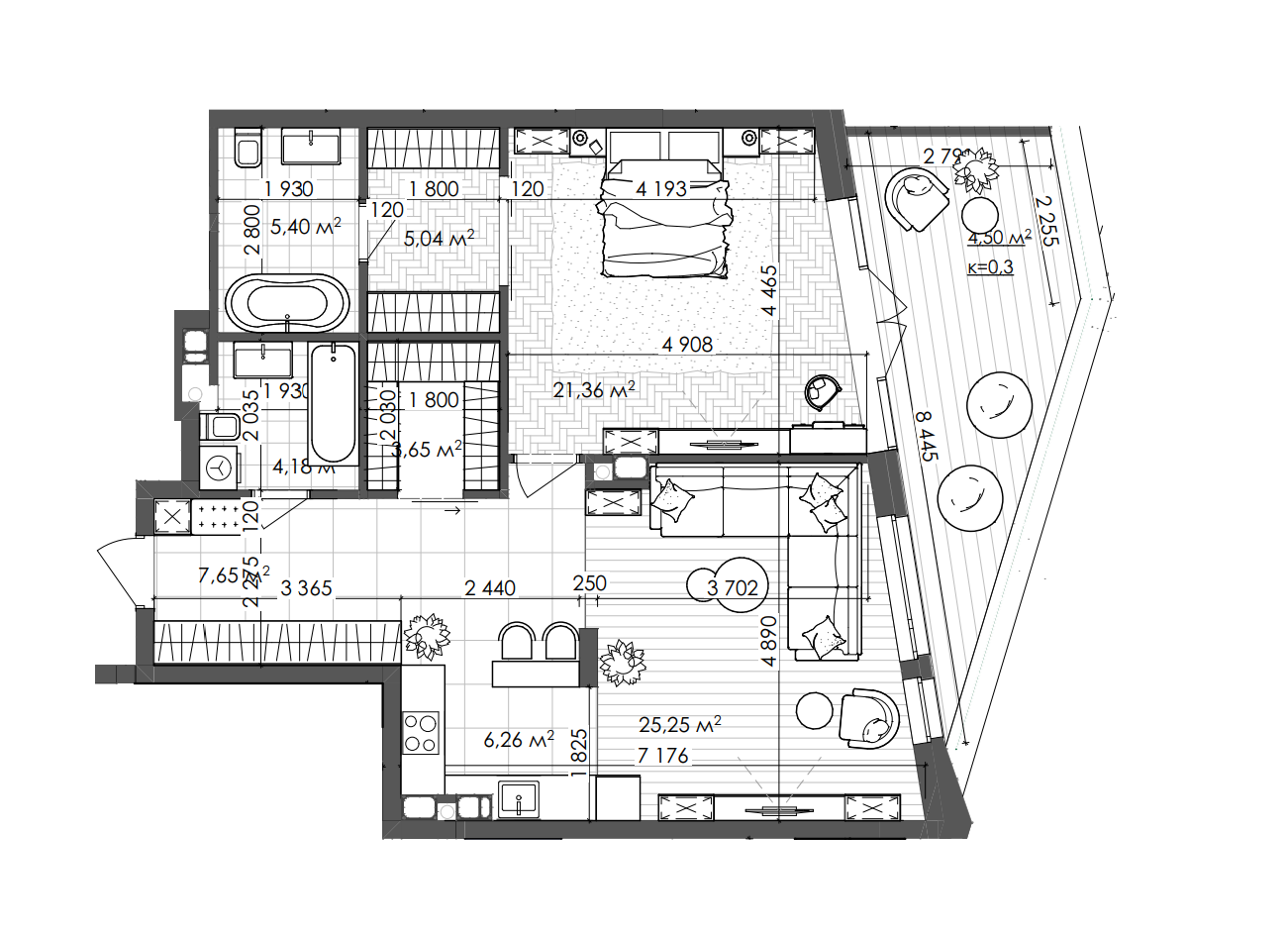 1-комнатная 83.29 м² в ЖК Krauss Gallery от 161 025 грн/м², Киев