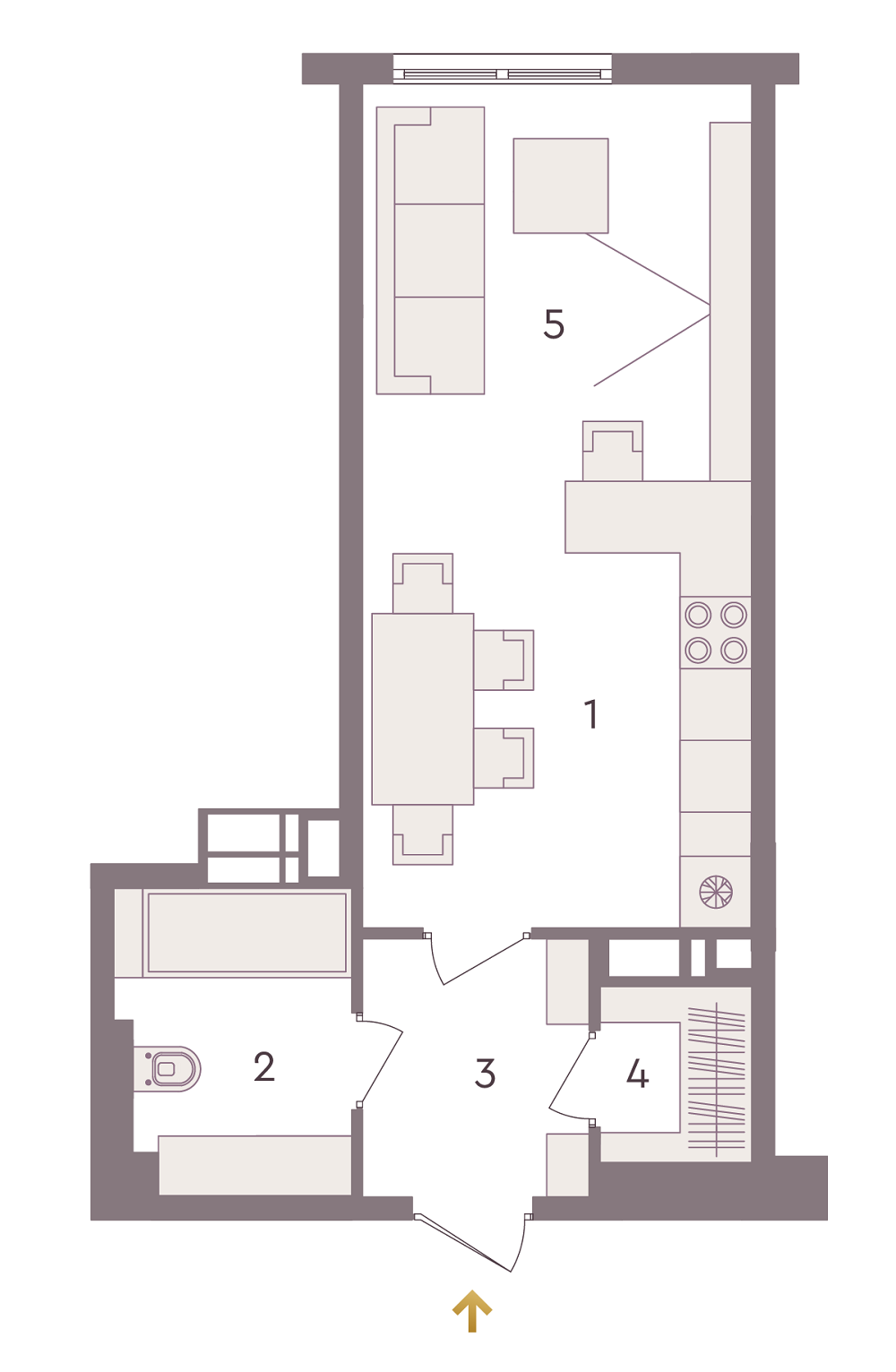 1-комнатная 34.22 м² в ЖК Senat от 42 880 грн/м², Киев