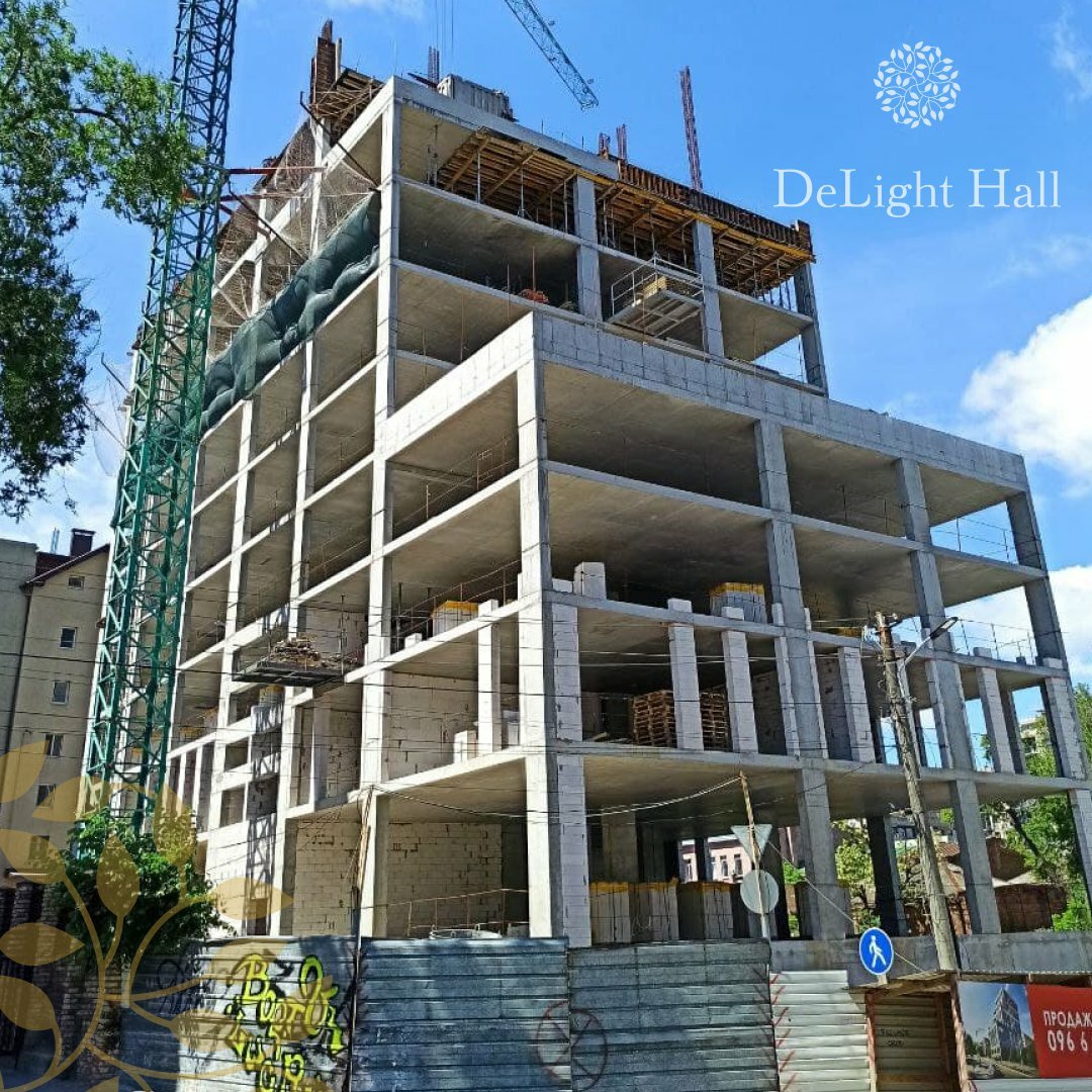 Ход строительства ЖК DeLight Hall, июнь, 2021 год