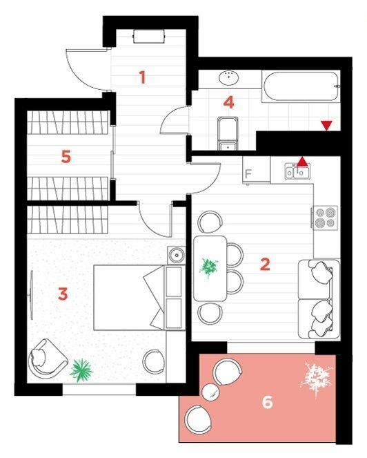 1-комнатная 47 м² в ЖК Family Plaza от 27 000 грн/м², Ивано-Франковск