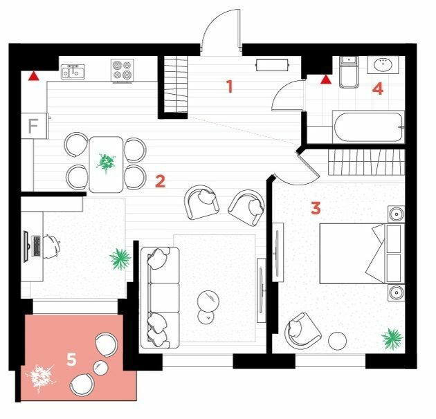 2-комнатная 60 м² в ЖК Family Plaza от 27 000 грн/м², Ивано-Франковск