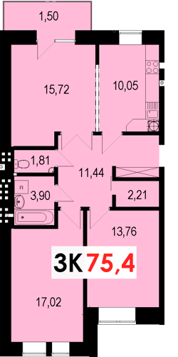 3-комнатная 75.4 м² в ЖК Стожары от 12 500 грн/м², Ивано-Франковск