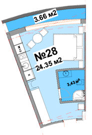 1-комнатная 24.35 м² в Апарт-комплекс Resort Medical Park от 90 750 грн/м², с. Поляница