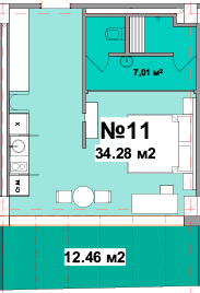 1-кімнатна 34.28 м² в Апарт-комплекс Resort Medical Park від 84 350 грн/м², с. Поляниця