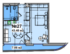 2-кімнатна 43.48 м² в Апарт-комплекс Resort Medical Park від 101 350 грн/м², с. Поляниця