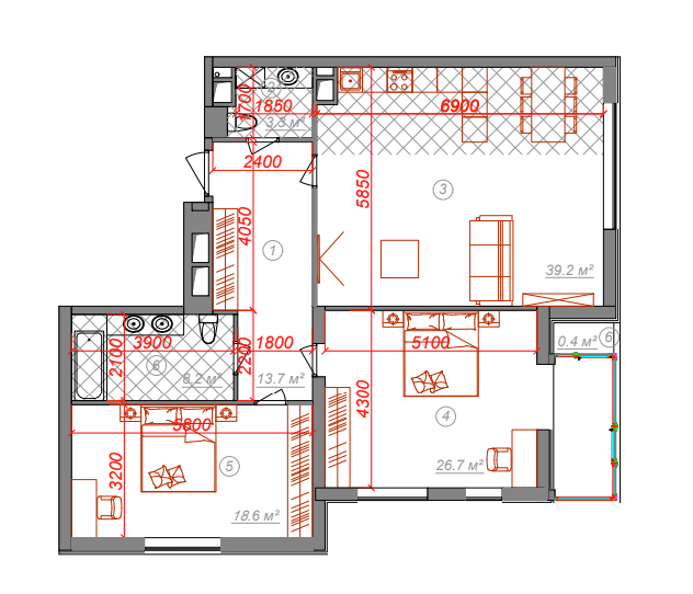 3-кімнатна 111 м² в ЖК AuRoom від 71 150 грн/м², Київ