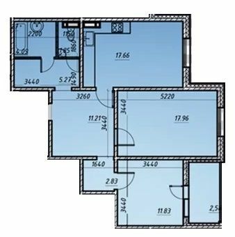 2-комнатная 75.28 м² в ЖК Navigator 2 от 23 000 грн/м², Киев